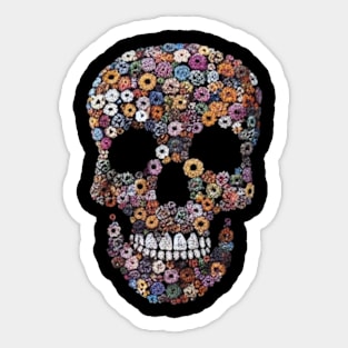 skull flowers halloween Sticker